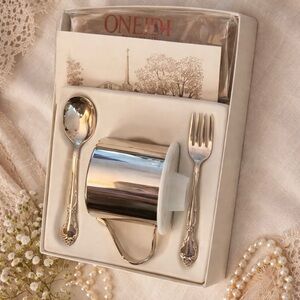 Oneida Silver Baby Cup and Utensil Set
